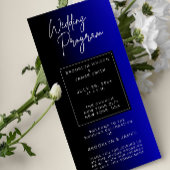 Midnight Blue minimale huwelijksprogramma's Programmakaart