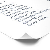 Midnight Blue Monstera Bruiloft Zitkaarten Perfect Poster (Hoek)