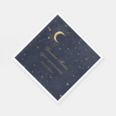 Midnight Blue Moon Stars Quinceanera Servet (Hoek)