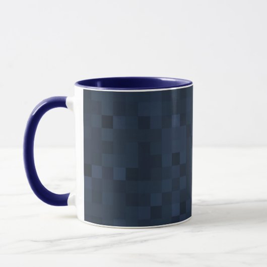 Midnight Blue Mosaic Pattern, Mok (Links)