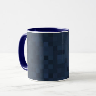 Midnight Blue Mosaic Pattern, Mok