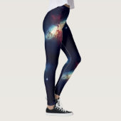 Midnight blue nebula gym actief draag leggings (Rechts)