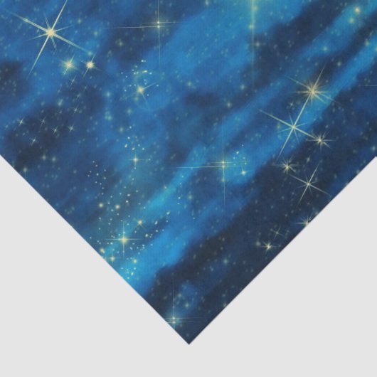 Midnight blue night sky sterren tissuepapier (Detail)