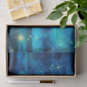 Midnight blue night sky sterren tissuepapier (Geschenk)