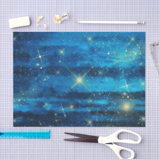 Midnight blue night sky sterren tissuepapier (Craft)