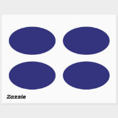 Midnight Blue Oval Sticker (Vel)