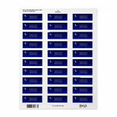 Midnight Blue over het Moon Baby shower Adres Etiket (Full Sheet)