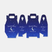 Midnight Blue Over the Moon Baby shower Bedankt Bedankdoosjes (Uitgevouwen)