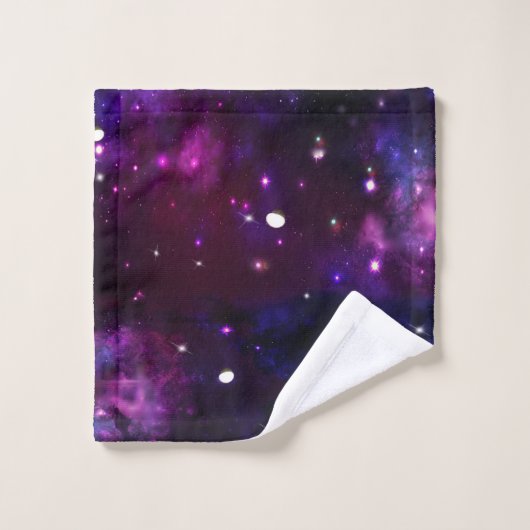 Midnight Blue Paars Galaxy Bad Handdoek (Wasdoekje)