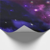 Midnight Blue Paars Galaxy Cadeaupapier (Hoek)