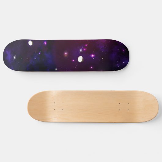 Midnight Blue Paars Galaxy Persoonlijk Skateboard (Horizontaal)