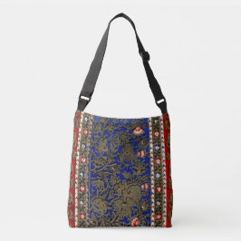Midnight Blue Perzisch vloerkleed  Bloemen Crossbody Tas