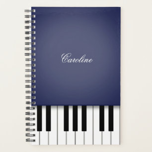 Midnight Blue Piano Keyboard Aangepaste muziek Planner