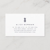 Midnight Blue Pineappel Visitekaartje (Achterkant)