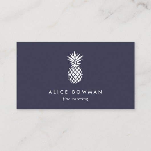 Midnight Blue Pineappel Visitekaartje (Voorkant)