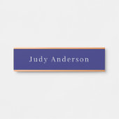 Midnight Blue Professional Plain Modern Elegant Deurbordje (Voorkant)
