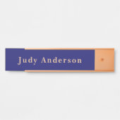 Midnight Blue Professional Plain Modern Elegant Deurbordje (Voorkant)