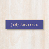 Midnight Blue Professional Plain Modern Elegant Deurbordje (Voorkant)