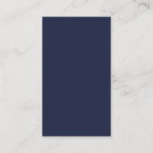 Midnight blue professional simpel modern monogram visitekaartje (Achterkant)
