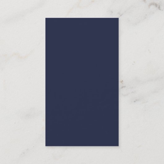 Midnight blue professional simpel modern monogram visitekaartje (Achterkant)