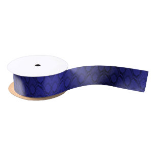Midnight Blue Python Snake Skin Reptile Scales Satijnen Lint