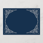 Midnight Blue QR RSVP Card Informatiekaartje (Achterkant)