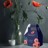 Midnight Blue Red Poppy zal je mijn Bridesmaid zij Bedankdoosjes