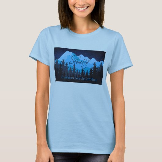 Midnight Blue Ridge Moutain Stonefly T-shirt (Voorkant)