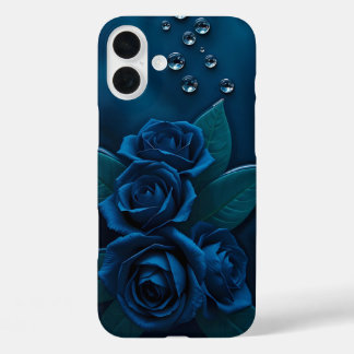 Midnight Blue Roses Design iPhone Hoesje