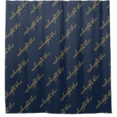 Midnight Blue Shower Curtain Douchegordijn (Voorkant)
