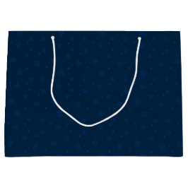 Midnight Blue Snowflakes Large Cadeautasje