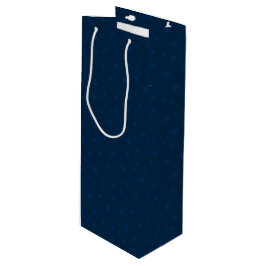 Midnight Blue Snowflakes Wijn Cadeautas