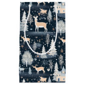 Midnight Blue Snowy Village  Klein Cadeauzakje (Voorkant)