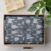 Midnight Blue Snowy Village Tissuepapier (Geschenk)