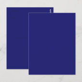 Midnight Blue Solid Color Briefkaart (Voorkant / Achterkant)