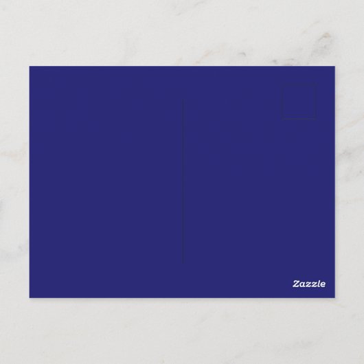 Midnight Blue Solid Color Briefkaart (Achterkant)