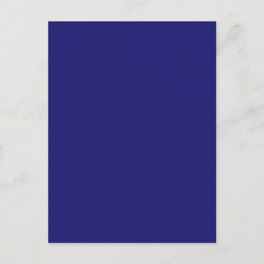 Midnight Blue Solid Color Briefkaart (Voorkant)