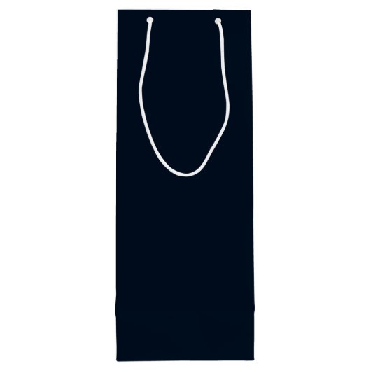Midnight Blue Solid Wijn Cadeautas (Achterkant)