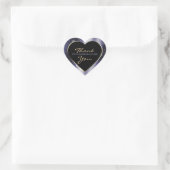 Midnight Blue Sparkle Glitter Lijst Bedankt Hart Sticker (Tas)