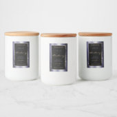 Midnight Blue Sparkle Glitter Lijst Productlabel Voedselcontainer Etiket (Flessen)