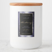 Midnight Blue Sparkle Glitter Lijst Productlabel Voedselcontainer Etiket (Voorkant)