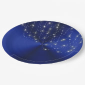 Midnight Blue Starlight Cascade Papieren Bordje (Gekanteld)