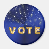 Midnight Blue Starlight Cascade Vote Magneet (Voorkant)