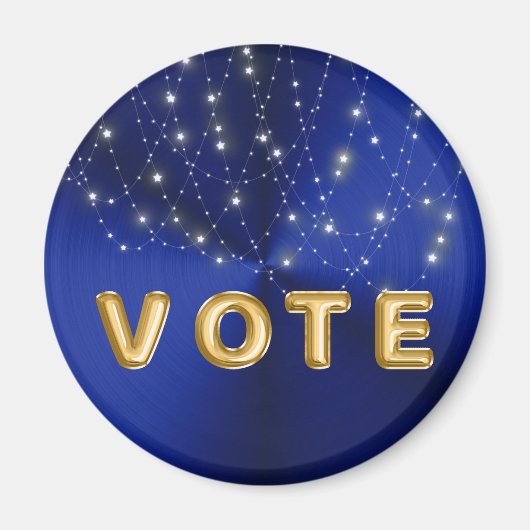 Midnight Blue Starlight Cascade Vote Magneet (Voorkant)