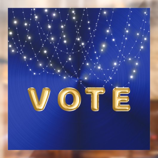 Midnight Blue Starlight Cascade Vote Raamsticker (Vel 2)