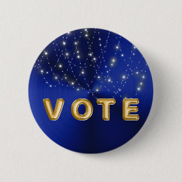 Midnight Blue Starlight Cascade Vote Ronde Button 5,7 Cm