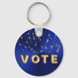 Midnight Blue Starlight Cascade Vote Sleutelhanger