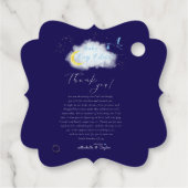 Midnight Blue Starlit Baby Boy Bliss Stork Bedankjes Labels (Achterkant)
