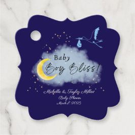Midnight Blue Starlit Baby Boy Bliss Stork Bedankjes Labels