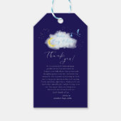 Midnight Blue Starlit Baby Boy Bliss Stork Cadeaulabel (Voorkant)